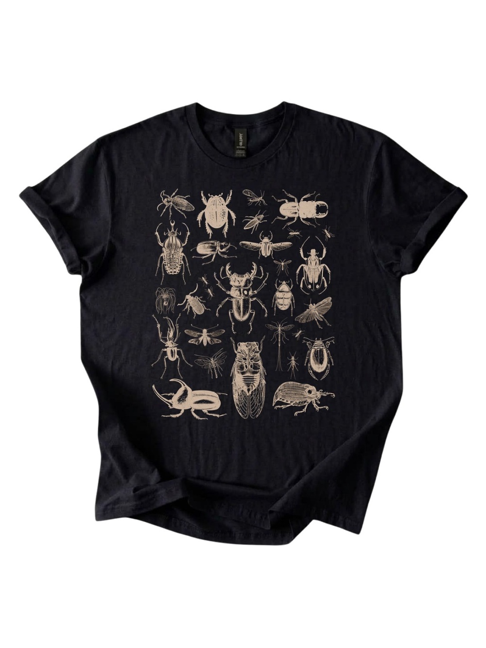 Gildan Black Graphic Insect Print Tee